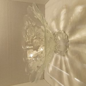 Vintage Bohemian Style Crystal Rose Pattern Table Centerpiece